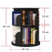2 Tier 360° Rotating Stackable Shelves Bookshelf Organizer (Black) -Intexca
